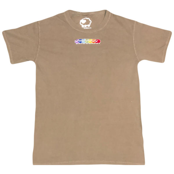 '19 sheep logo t-shirt - tan